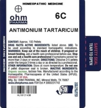 Md Tube Label (Antimonium Tartaricum   Md Tube Label)